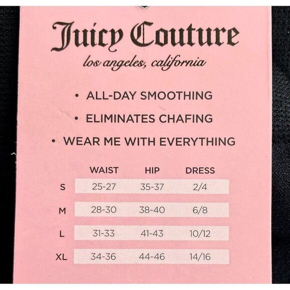 Juicy Couture Seamless Shaping Biker Shorts Slimming Set Black Beige NWT Size L - Picture 8 of 8